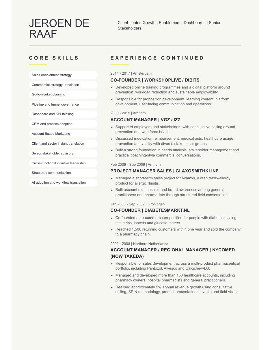 Jeroen de Raaf CV page 3